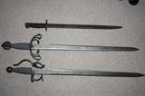 Ceremonial sword and WWII bayonet