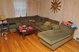 sectional sofa and chaise, coffee table