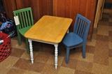 child's table and chairs