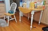 drop leaf table and four chairs