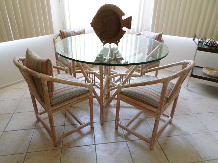bamboo kitchen table with 4 chairs