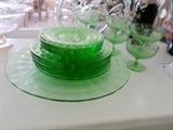 Depression glass set