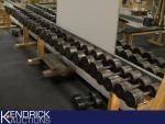 Lot Of 3 Dumbbell Racks And 2225 LBS of Dumbbell Weights
