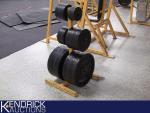 Weight Tree of 805 LBS of Milled York Plate Weights
