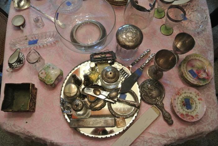 Assorted Sterling Silver, Silver Plate & Decorative Accessories