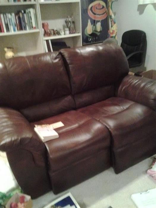 2 person leather recliner