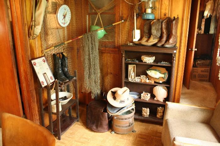 Cowboy Boots and Hats, Vintage spear and archery pieces