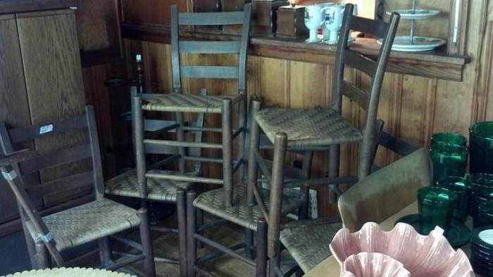 Set of 6 Primitive Dining Chairs