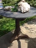 Iron and slate table