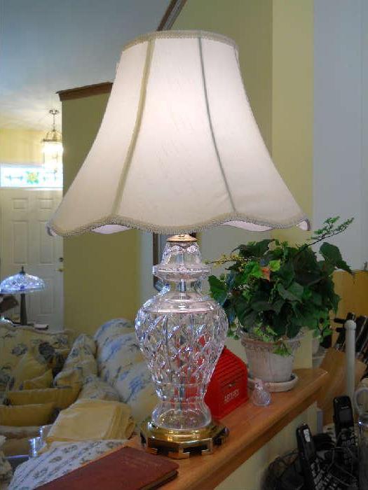 one of several Waterford crystal lamps 