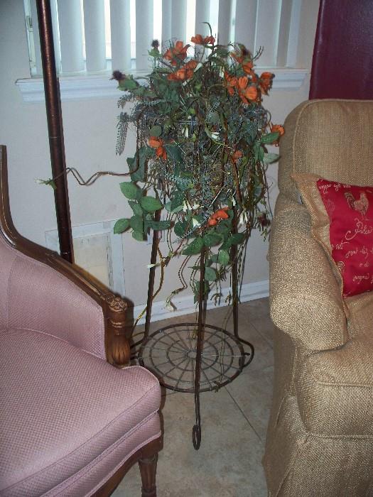 Wrought Iron Stand with Silk