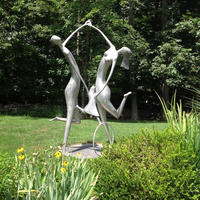 Monumental Outdoor Aluminum Sculpture by Aharon Bezalel, 'Happy Family' 12'x6'x3'