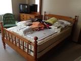 Wonderful maple bedroom suite.  Bed is double
