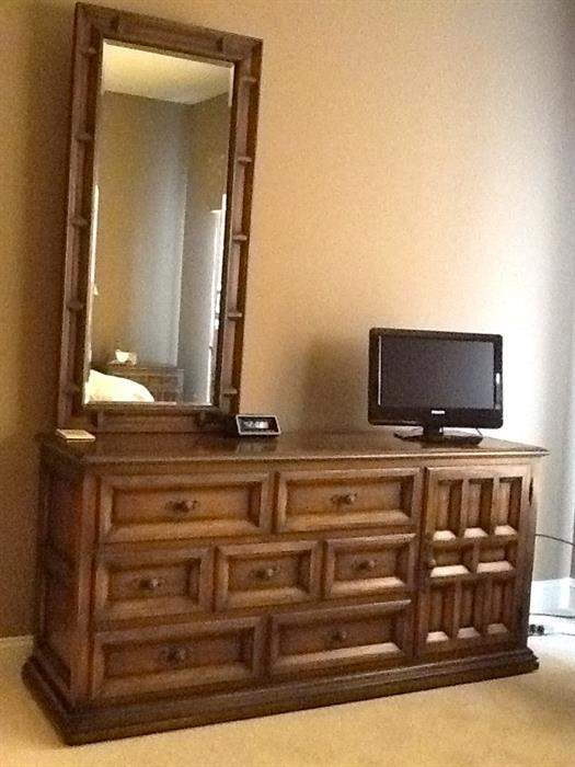 Century Mfg. Co. bedroom dresser, mirror, armoire, nightstand, king headboard