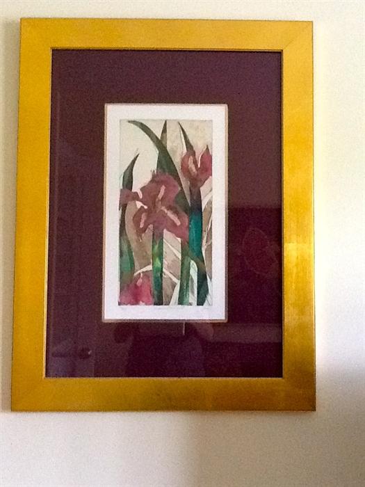 Framed signed and numbered print