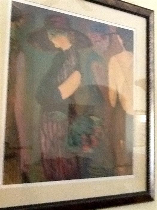 Framed print signed and numbered by Barbara A. Wood
