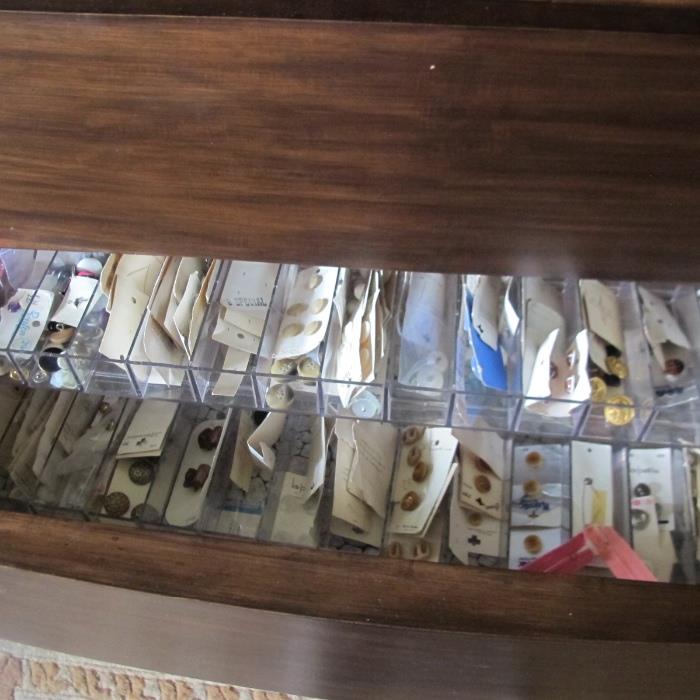 DRAWERS FULL OF THOUSANDS OF BUTTONS