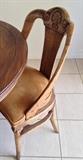 Vintage Jamestown Furniture Co Dining Table w 4 Suede Covered Chairs