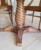 Vintage Jamestown Furniture Co Dining Table w 4 Suede Covered Chairs