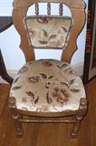 a complete German oak table and six chairs
