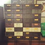 Lots of vintage industrial pieces.