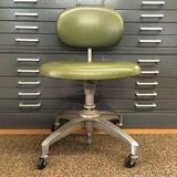 Vintage Shaw-Walker Office Chair and 10-drawer flat file.