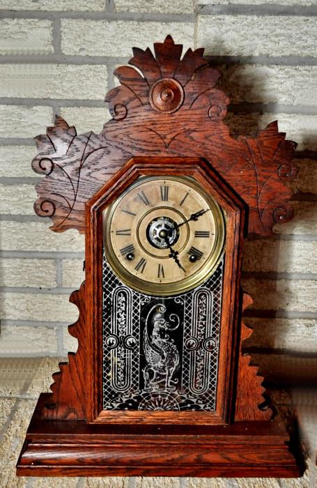 very nice clock real wood 
