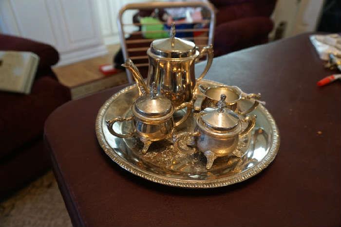 Silver plated child's tea set