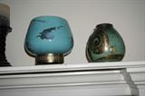 art deco vases, right one is marked WMF Ikora Germany