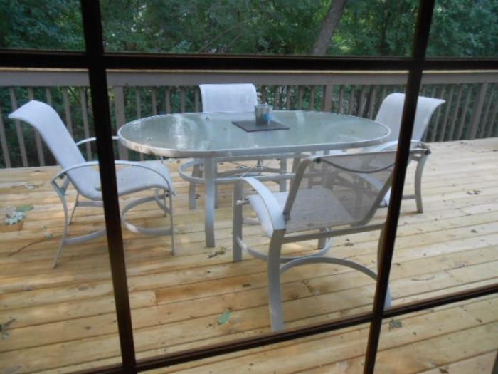 One of two sets of Outdoor furniture for sale