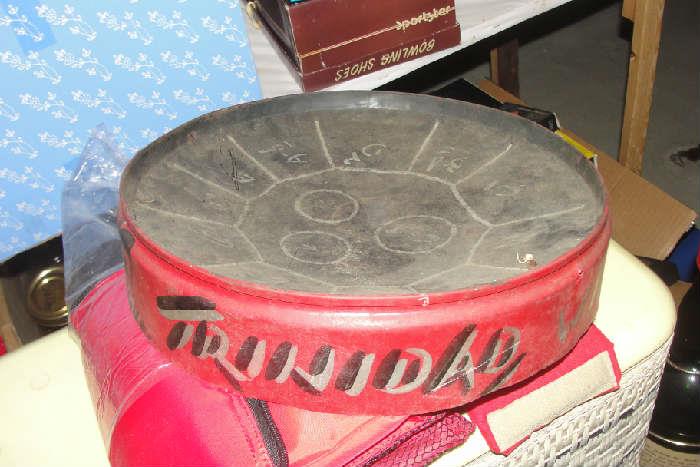 Old Trinidad steel drum instrument