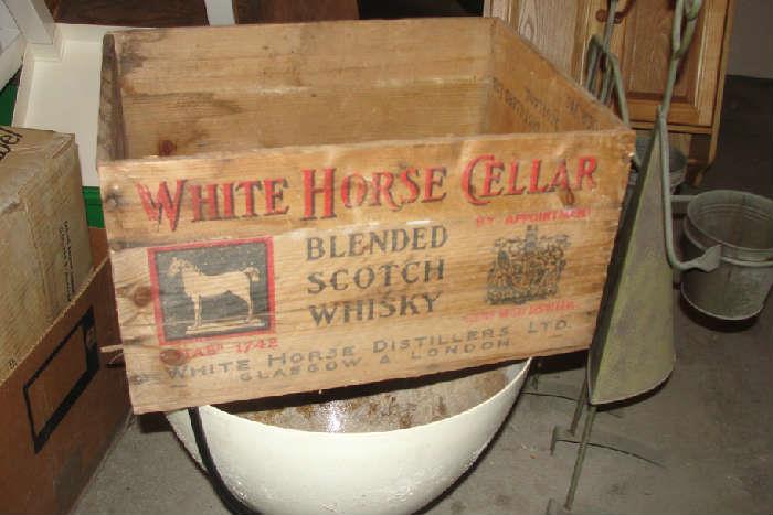 Wooden advertising crate