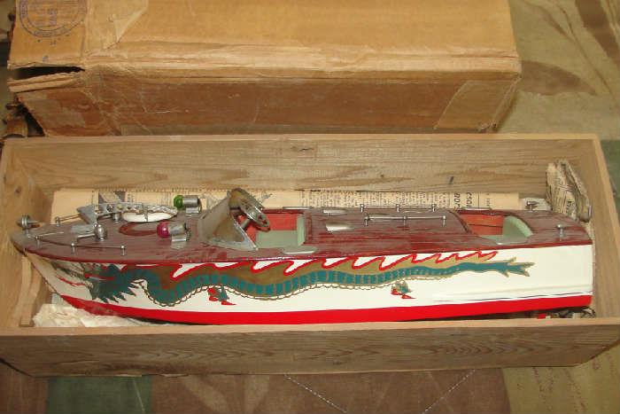 Another view of the older boat toy.