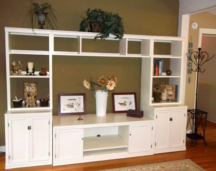 MASSIVE ENTERTAINMENT CENTER, CABINETS & SHELVES ~ FROM POTTERY BARN ~ SUPERB