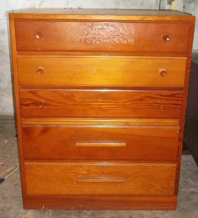 OLD PINE CHEST OF DRAWERS