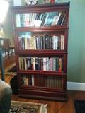 Antique barrister bookcase, with four cases and wavy glass - not a repro