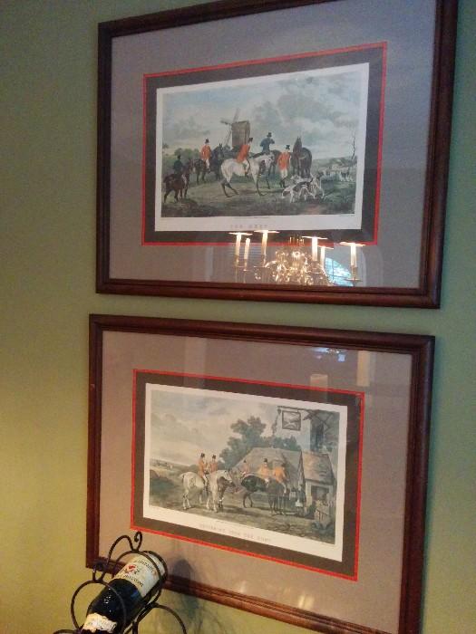 Pair of nicely matted and framed equestrian prints