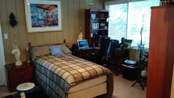 Bedroom in apartment, with 7-piece, 1970's Drexel Furniture suite - very innovative!