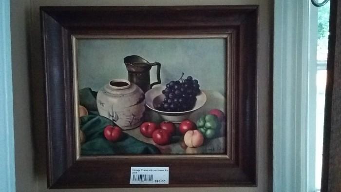 Cool frame with fruit still life print