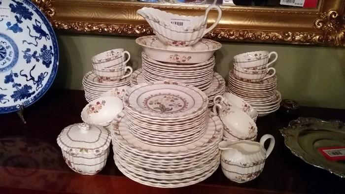 Very complete set of English china, Spode, Copeland's Cowslip