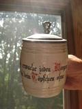 Antique German Beer Stein with Lithophane Design on the Bottom