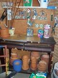 Home made garden center/table and misc