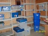 Rubbermaid shelves and strorage bins