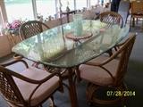 rattan table and chair set