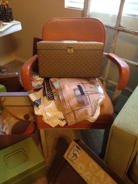 Vintage sewing, linens, Vintage Office Chair
