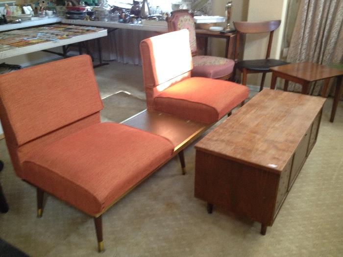 Mid Century Modern Sofa SOLD, Coffee Table Available