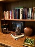              Variety of books & decorative items