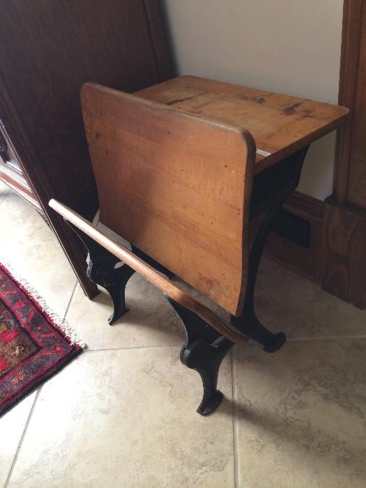                            Very old school desk