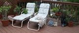 Lounge chairs, more plants and garden decor