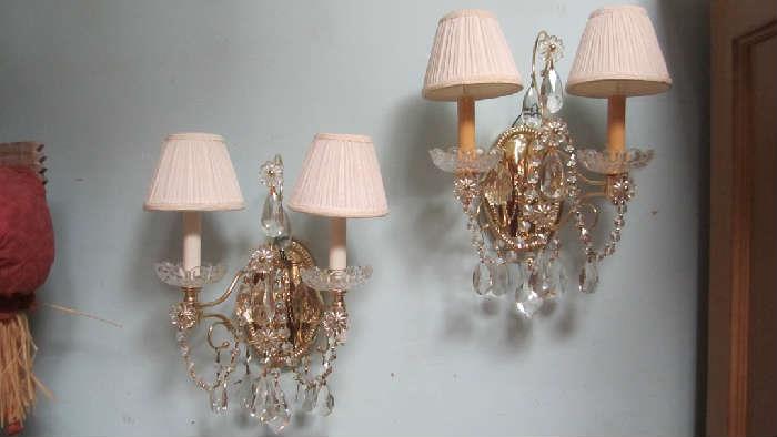 Dazzling Crystal Sconce Light Fixtures - Picture Does Not Do These Beauties Justice